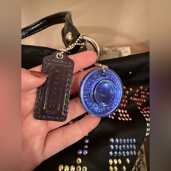 Coach Holiday Poppy Tote with Multicolor Bling Rivets LIMITED EDITION - Picture 16 of 16